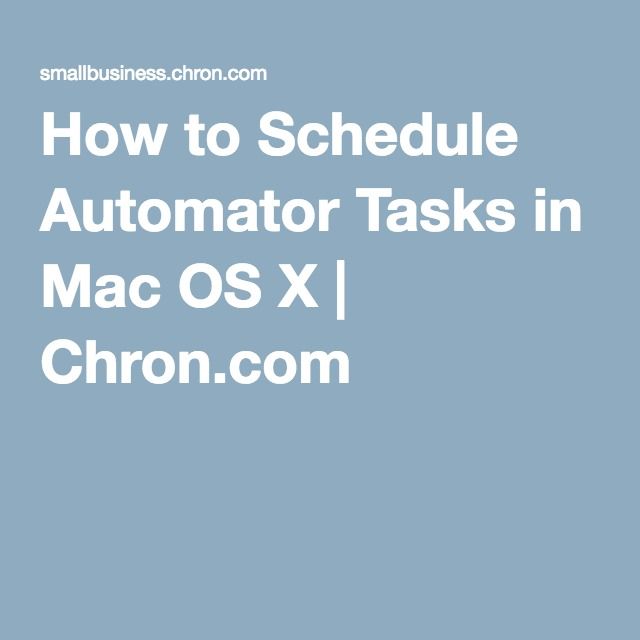 mac automator schedule